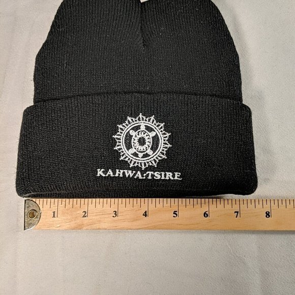 NEW NWT Kahwa:Twire 3M Thinsulate Beanie Touque Hat Black Native American - Picture 5 of 5